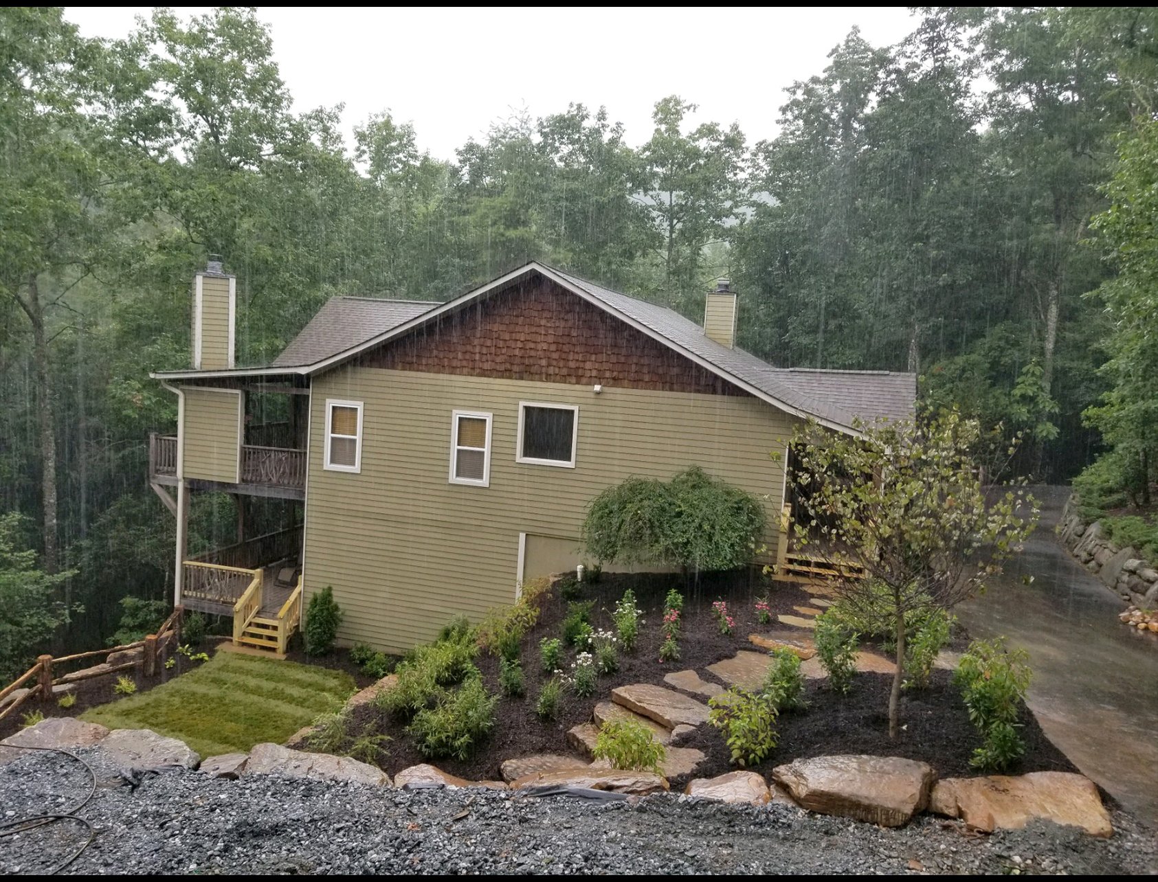 deck, fence, retaining wall, landscape design