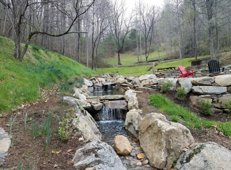 outdoor water feature